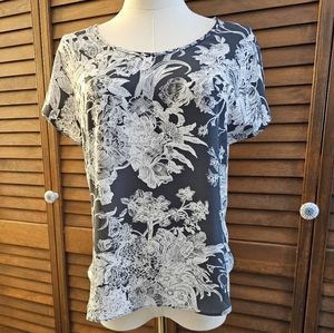 LOFT Short Sleeved Floral Blouse (XSP)